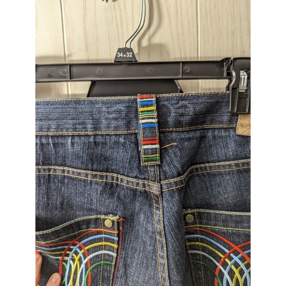Coogi Jeans Mens Hip Hop Baggy Colorful Wild Embroidered Size 38 x 34 - Picture 9 of 16
